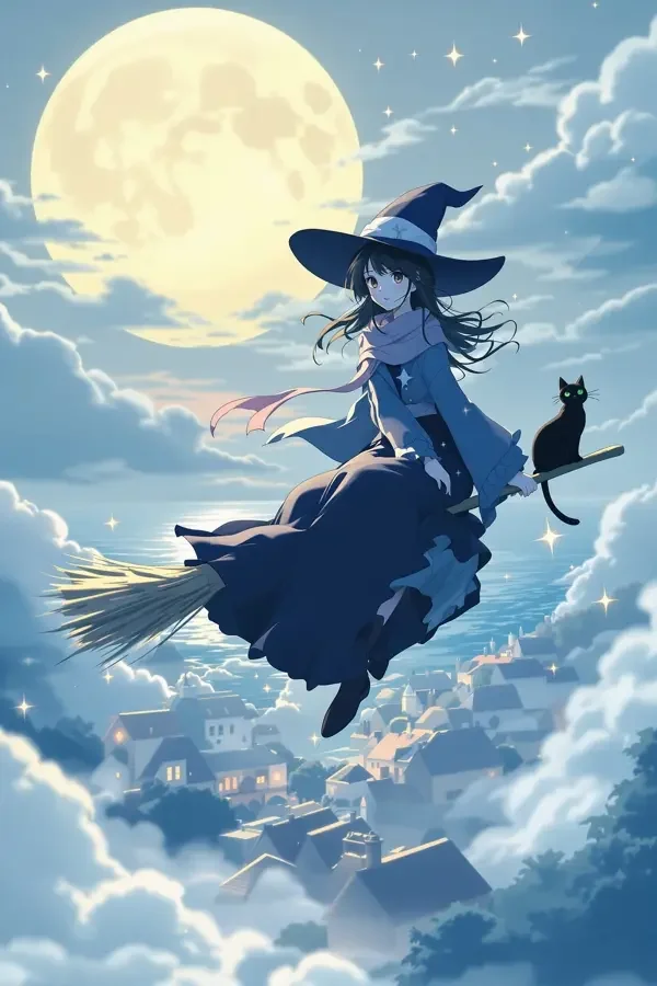 魔女宅急便 日本动画 魔女宅急便 动画电影海报